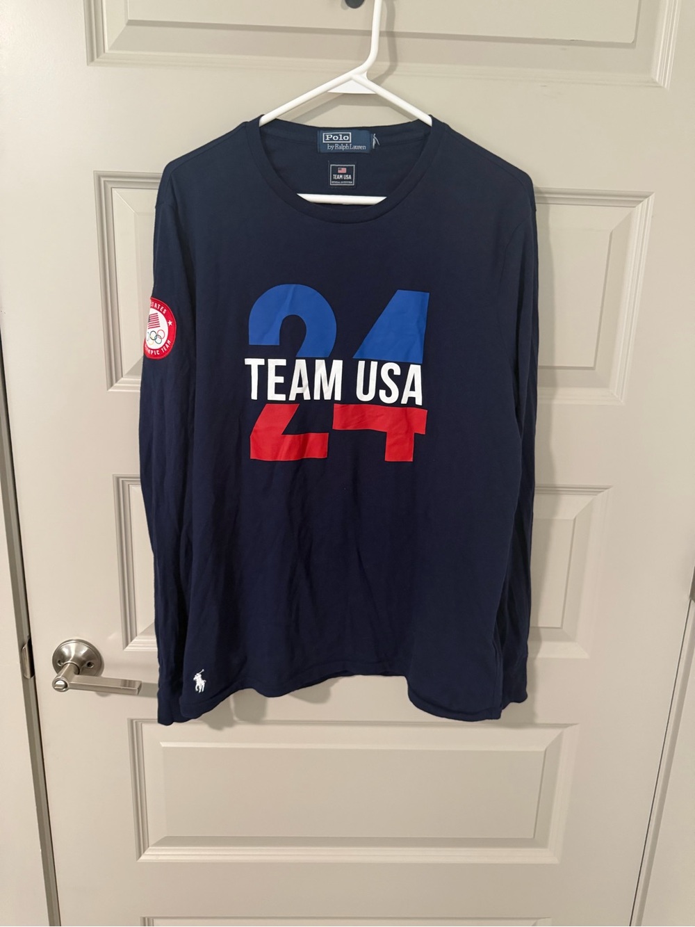 Polo by Ralph Lauren Navy '24 Team USA Long Sleeve Tee